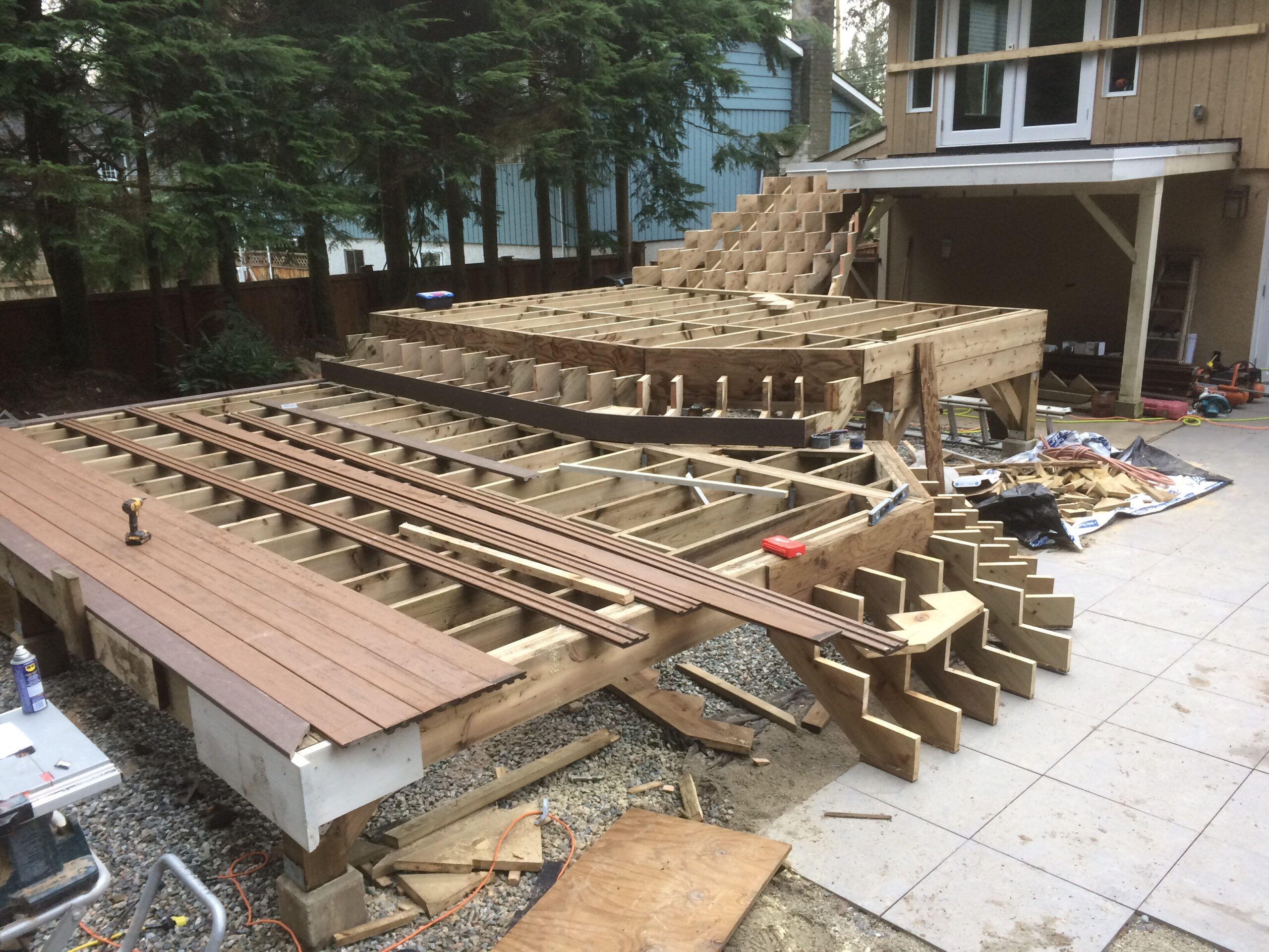 building of a custom wood deck 2021 08 29 01 11 45 utc scaled